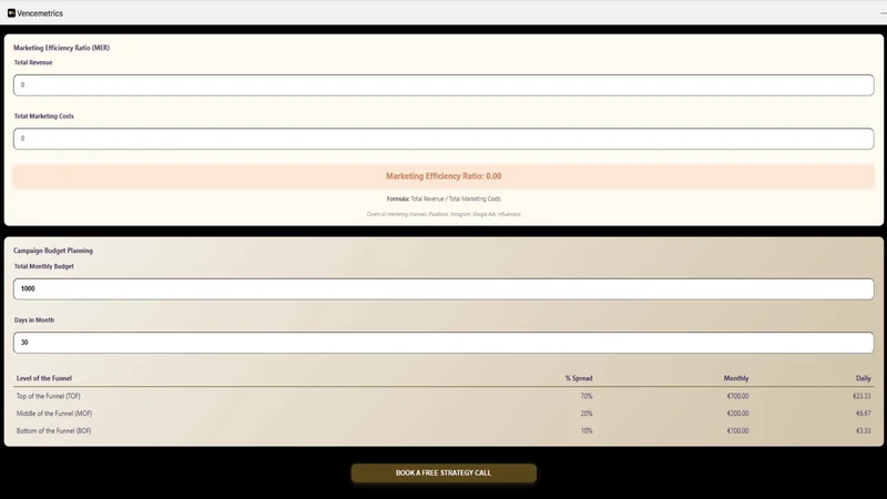 VenceMetrics Calculator