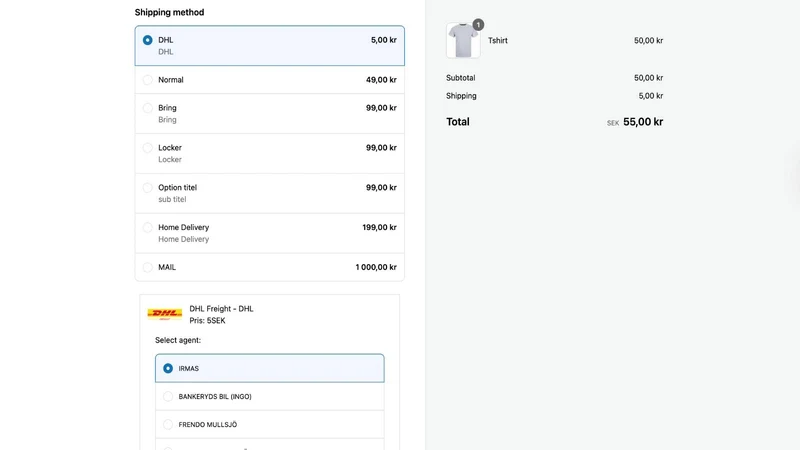 Logtrade checkout