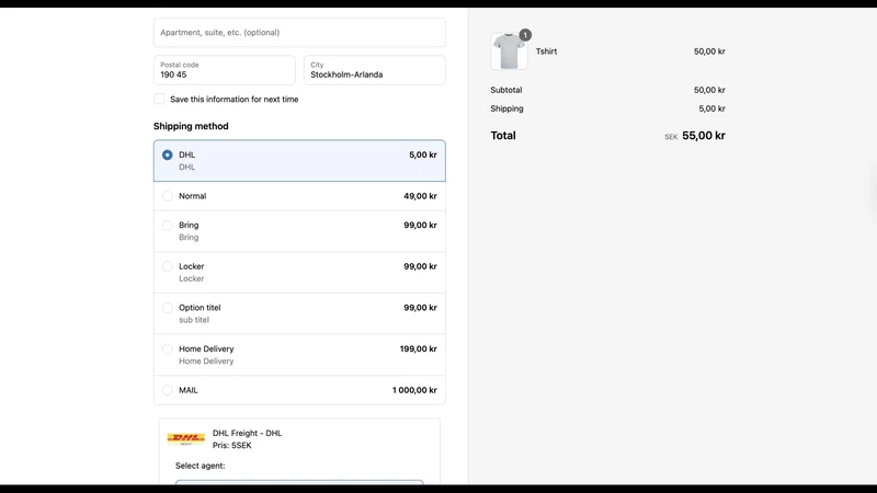 Logtrade checkout