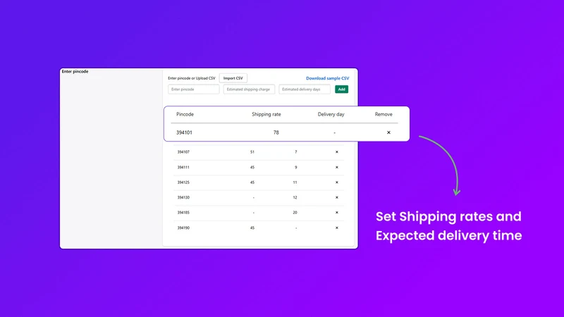 Zipcode & Delivery Validator