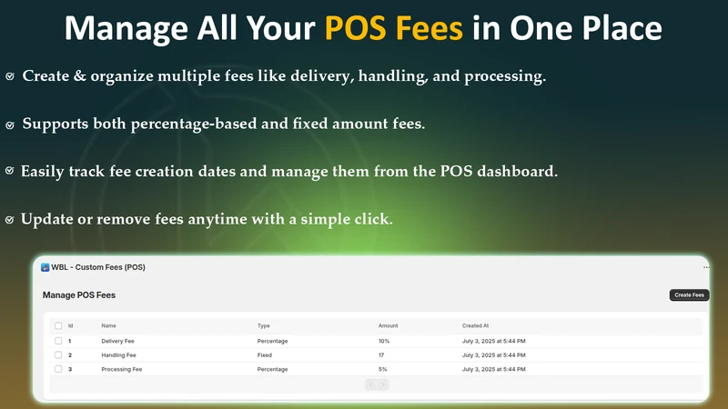 WBL ‑ Custom Fees (POS)