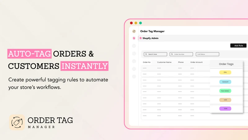 Order Tag Manager