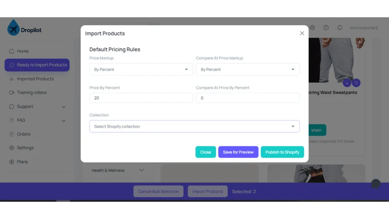 Dropilot ‑ Bulk Import AI