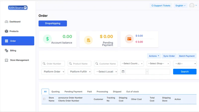 AXN Source Dropshipping