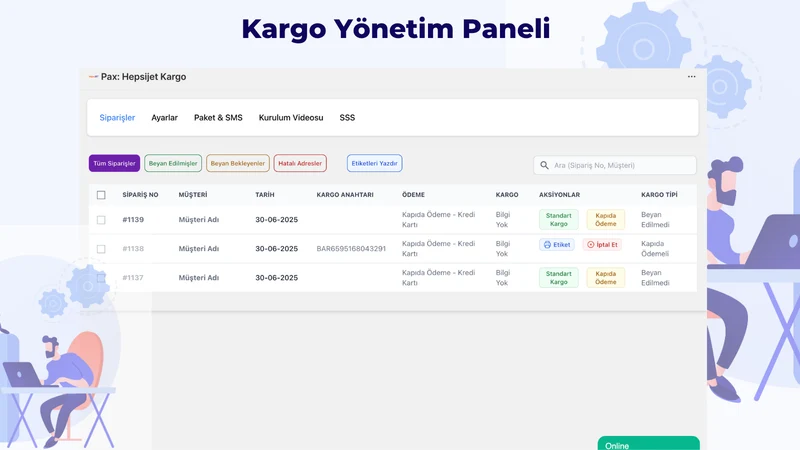 HepsiJET Kargo Entegrasyon Pax