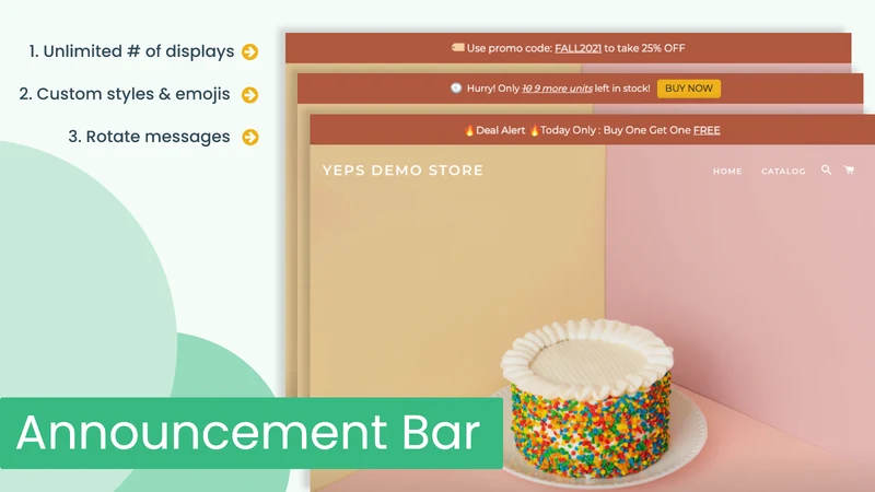 Yeps Announcement Bar Banner