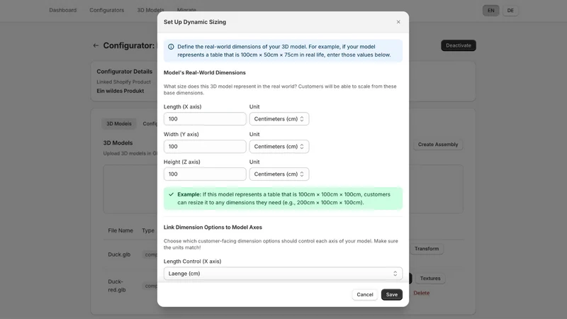 Visionz ‑ 3D Configurator
