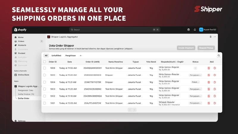 Shipper ID Logistic Aggregator