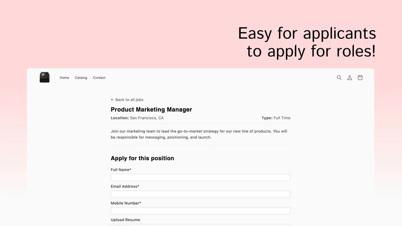 Hire Easy ‑ Careers Page