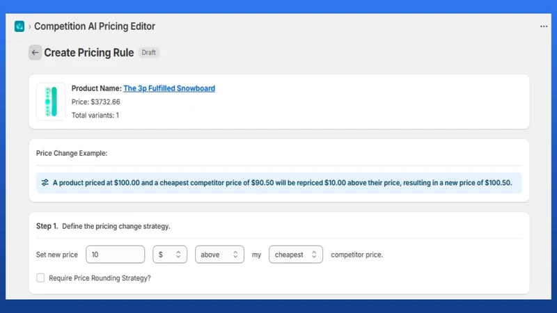 Competitor AI Pricing Editor