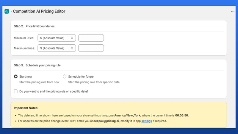 Competitor AI Pricing Editor