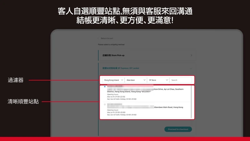 順豐快遞接送點（手動複製地址版本）
