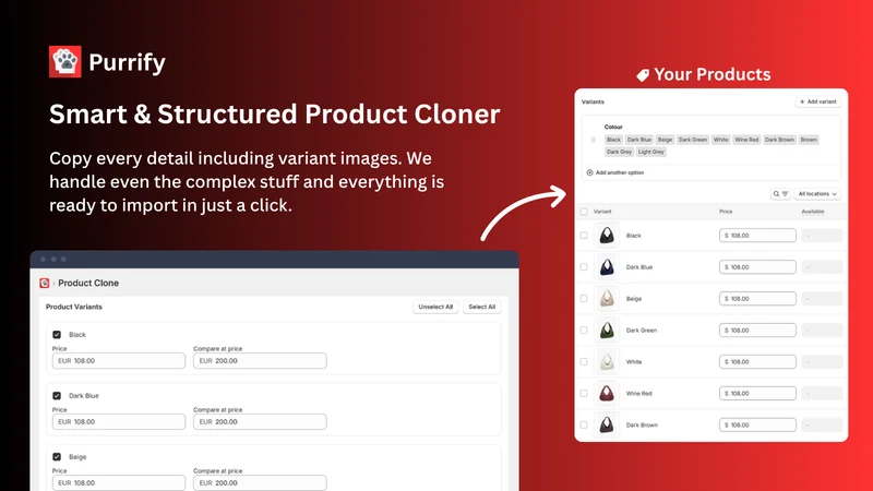 Purrify: Copy & Clone Products