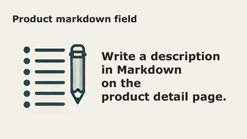 Product markdown field