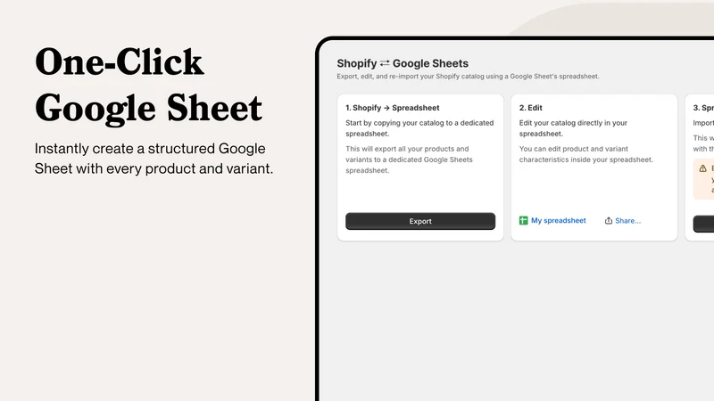 BulkEdit: Google Sheets Sync