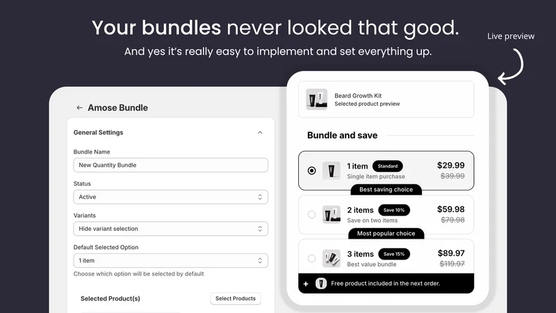 Amose: Bundle, Quantity Breaks