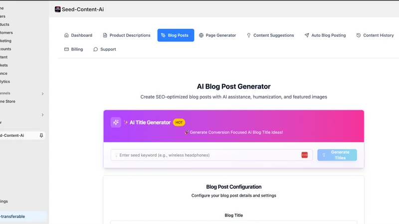 Seed ‑ Ai Blogs & Product Desc
