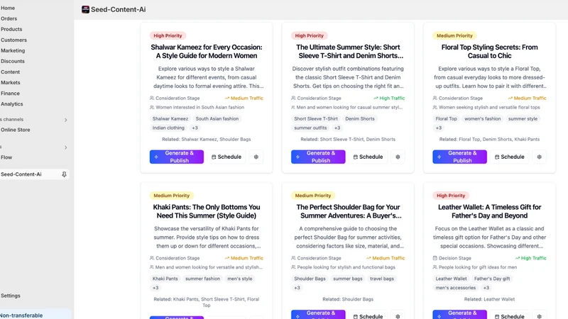 Seed ‑ Ai Blogs & Product Desc