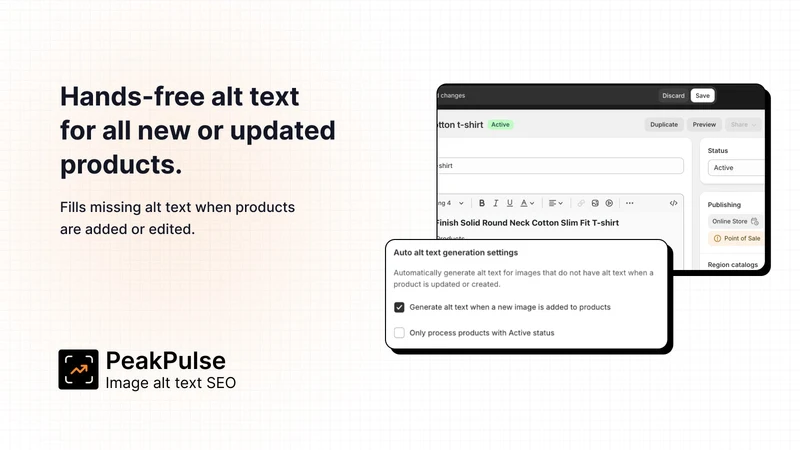 PeakPulse Image Alt Text SEO