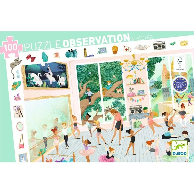 Puzzle Observación: La Escuela de Baile - 100 pzs. - Djeco