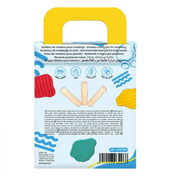 Mt First Baby Estuche 3 Rodillos de madera diferentes texturas