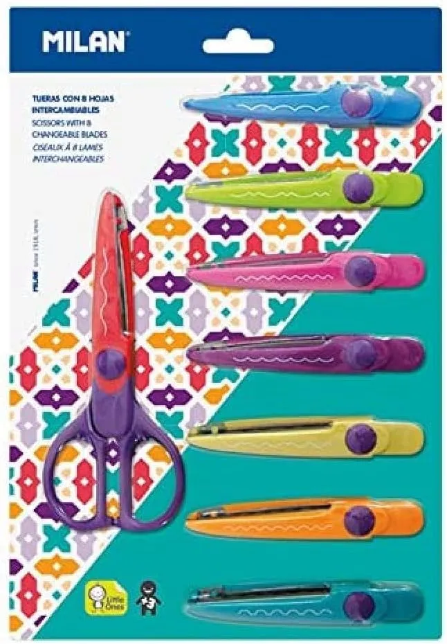 Set tijera con 8 hojas intercambiables zigzag