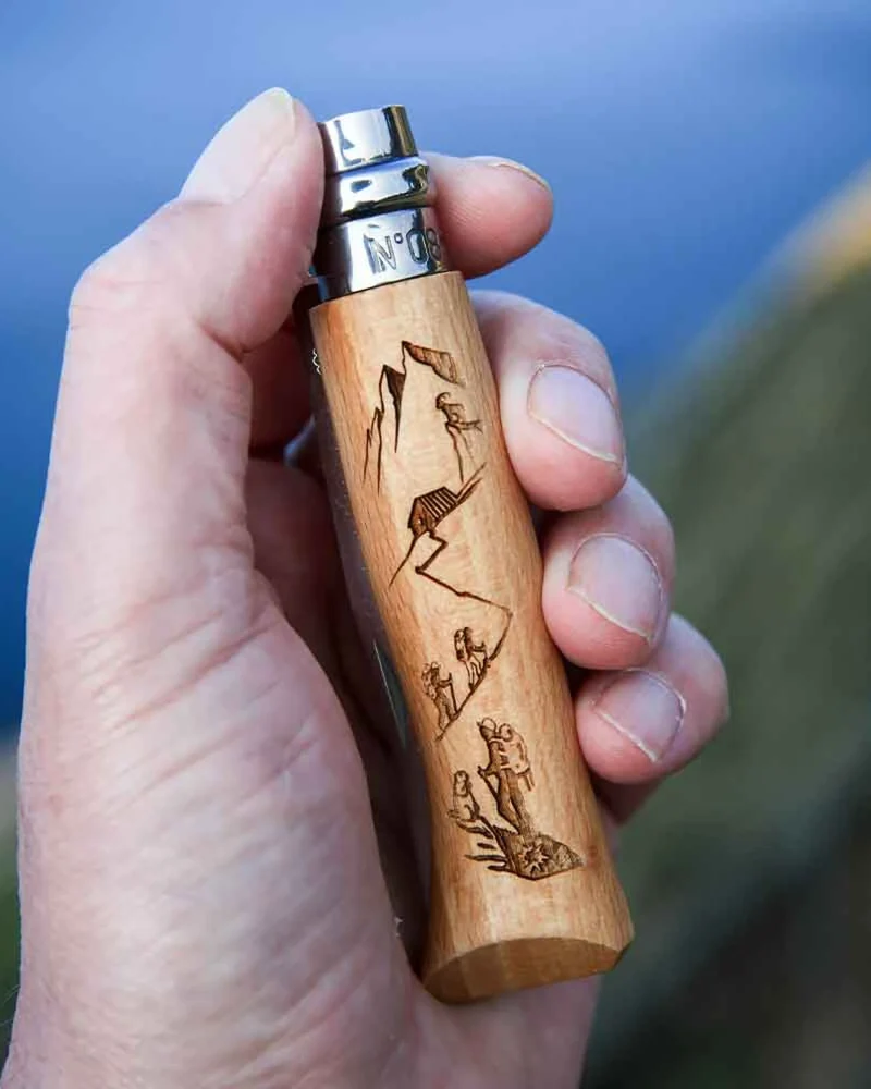 Cuchillo grabado Opinel N°08 Rando para personalizar