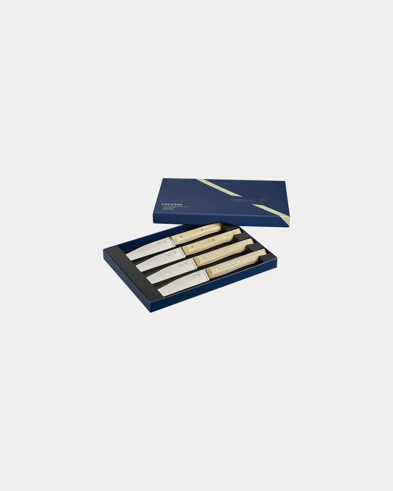 Estuche 4 cuchillos de mesa Opinel Facette para personalizar