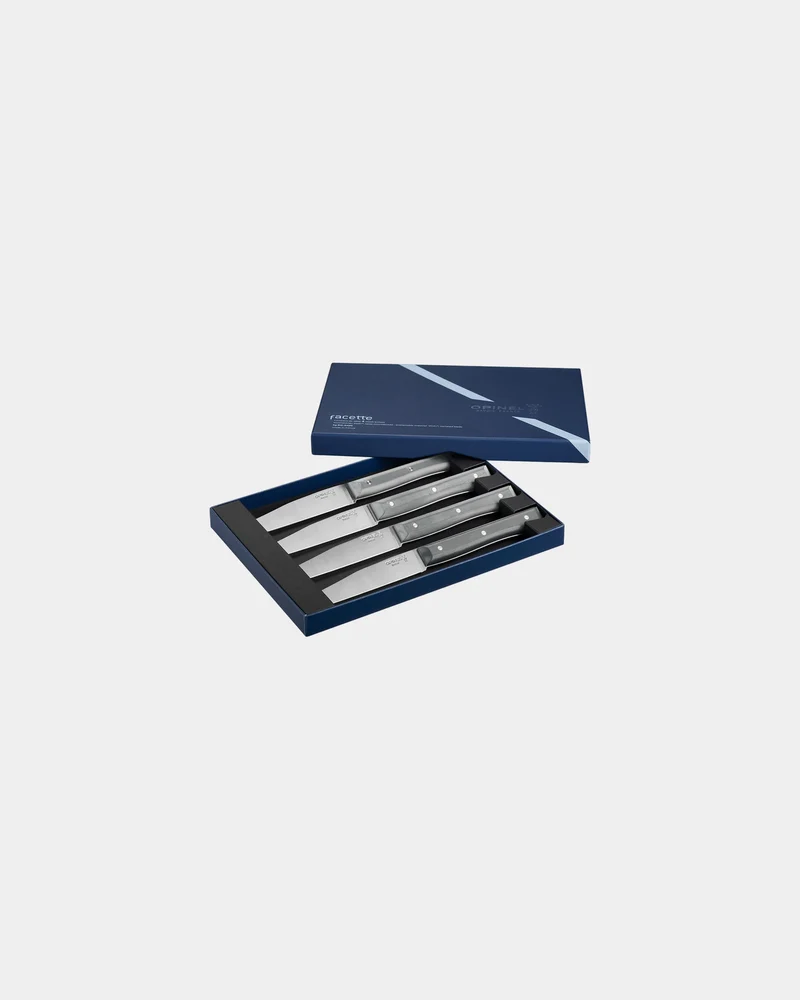 Estuche 4 cuchillos de mesa Opinel Facette para personalizar