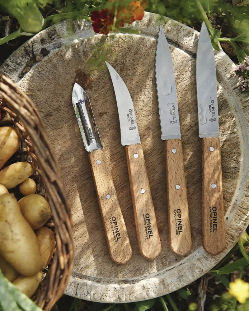 Set de cuchillos madera Opinel Esenciales para personalizar