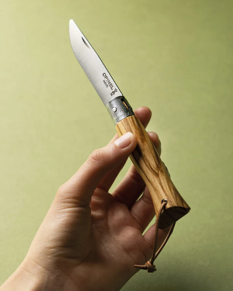 Cuchillo N°6 Opiflex olivo para personalizar