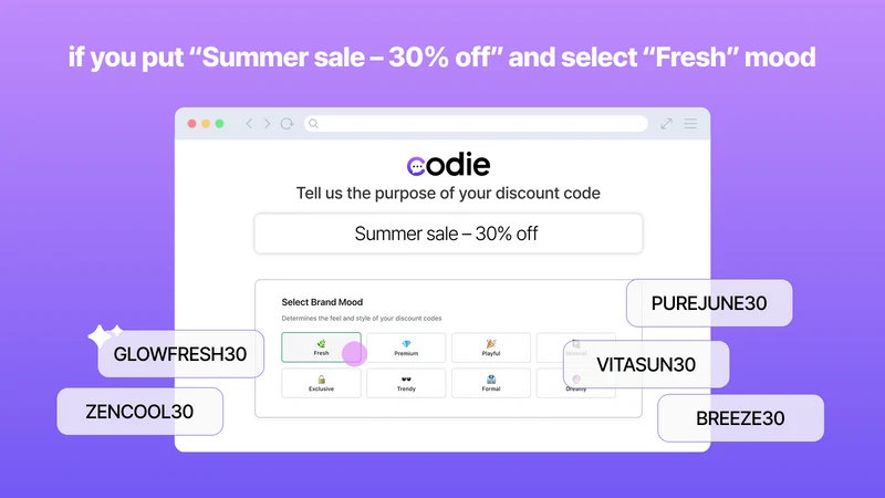 CODIE: AI Discount Code + Bulk