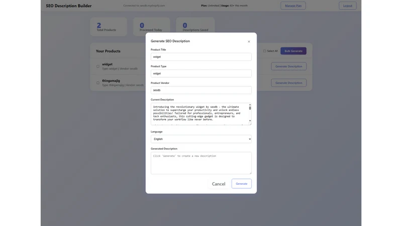 AI SEO Description Builder