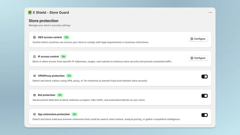 X Shield: Bot Country Blocker