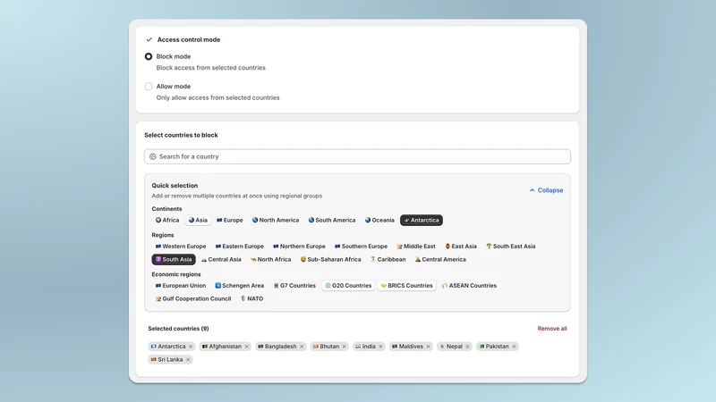 X Shield: Bot Country Blocker