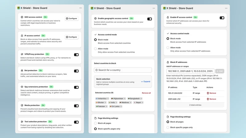 X Shield: Bot Country Blocker