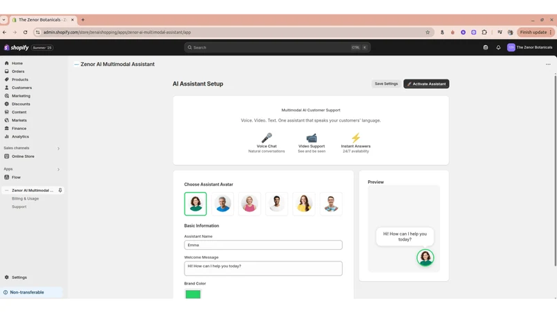 Zenor AI Assistant