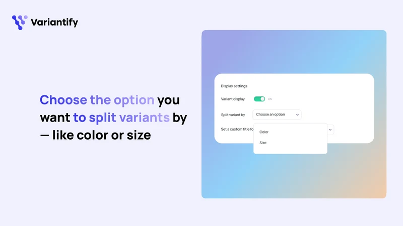 Show variants ‑ Variantify