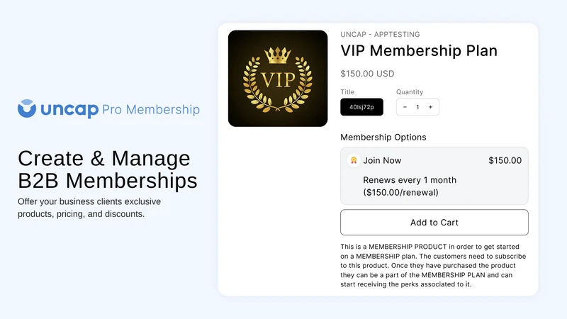 Uncap Pro Memberships