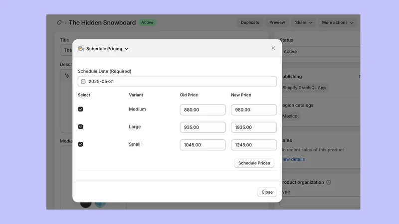 Revnous Bulk Price Editing App