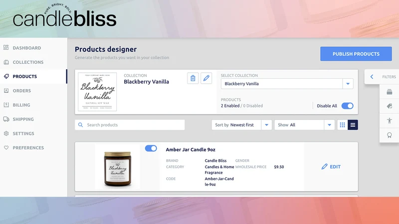 Candle Bliss: Drop Shipping