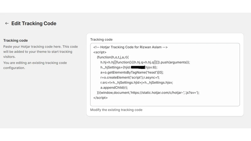 Hotjar Install ‑ Contentsquare