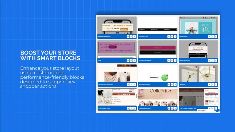 Section Store & UI Blocks