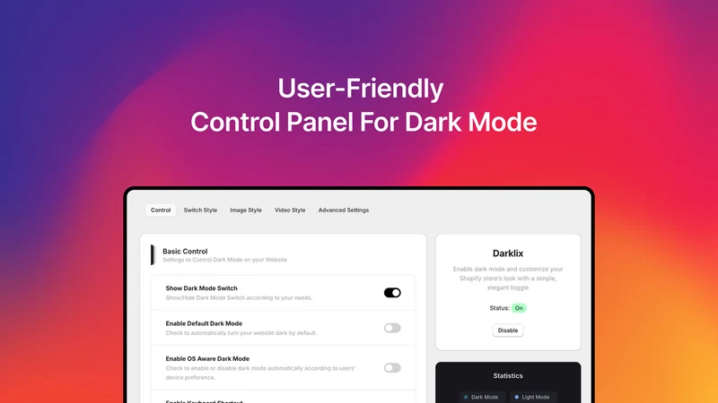 Darklix ‑ Dark Mode Switcher