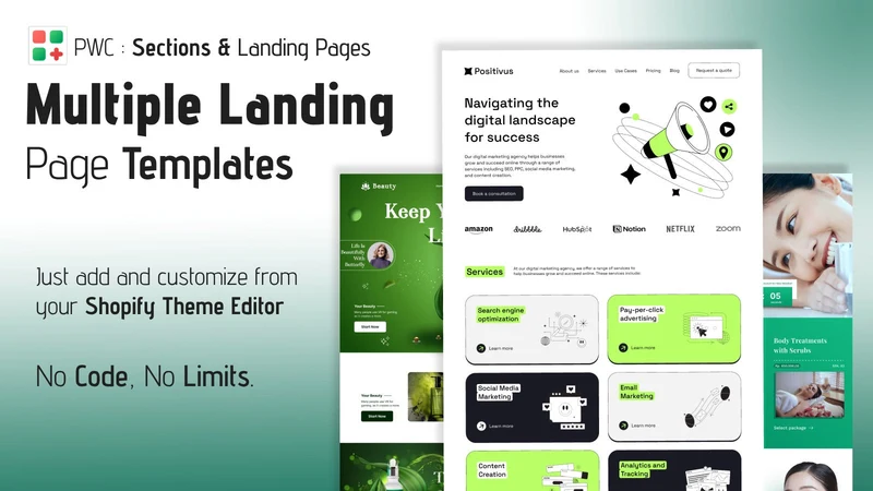 PWC: Section & Landing Pages