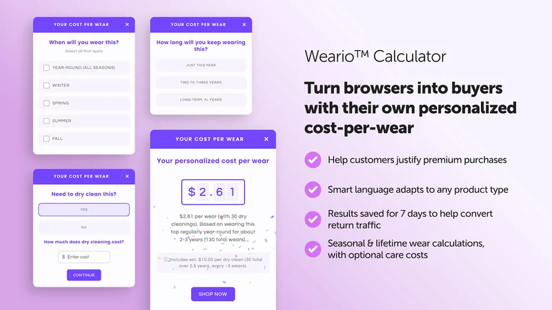 Weario – Price Per Wear