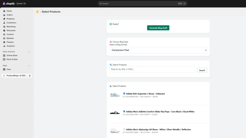 ProductBlogs: AI SEO Traffic