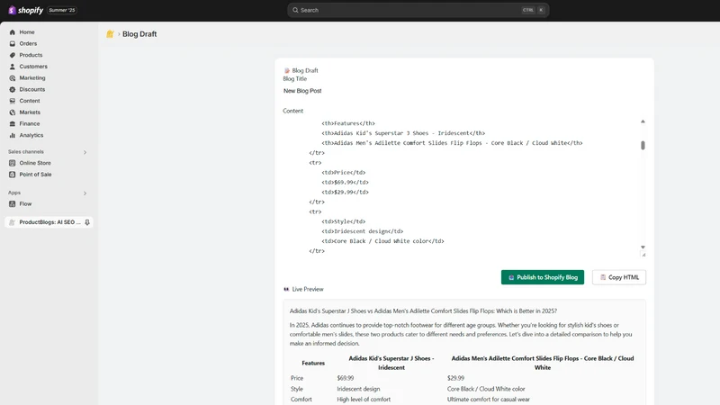ProductBlogs: AI SEO Traffic