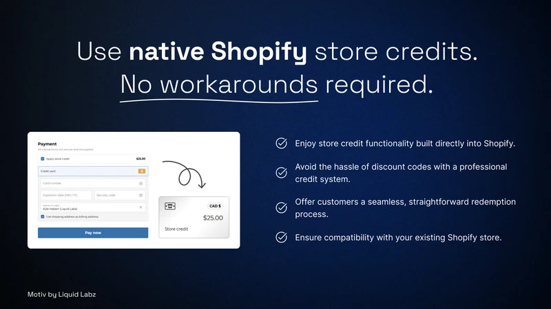 Motiv: Store Credit Offers