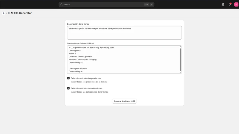 LLMs, Robots and Agents Editor
